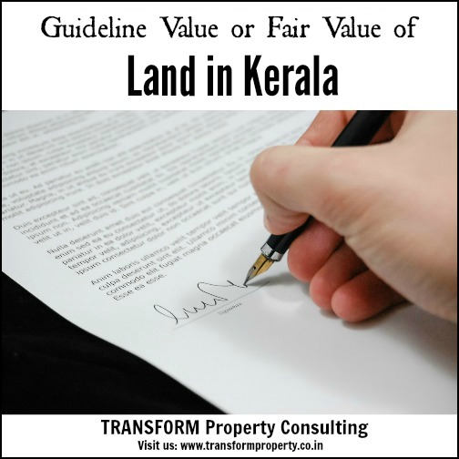 Guideline Value or Fair Value of land in Kerala